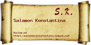 Salamon Konstantina névjegykártya